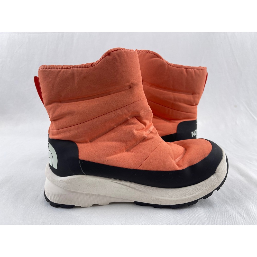 The North Face Nuptse II Dryvent Bootie Women 6 Orange Down Winter Puffer - Picture 9 of 11